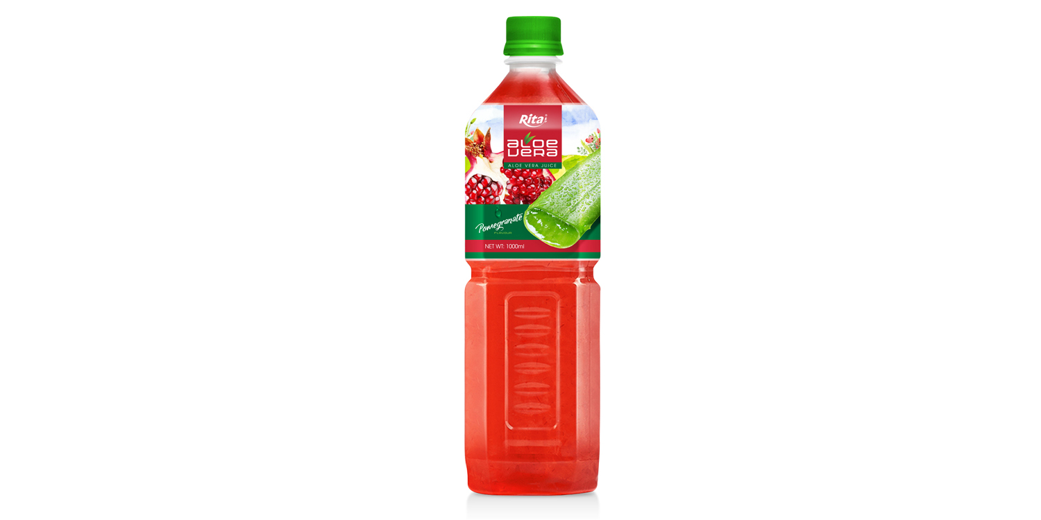 Aloe Vera  With Pomerganate  Flavor 1000ml Bottle Rita Brand